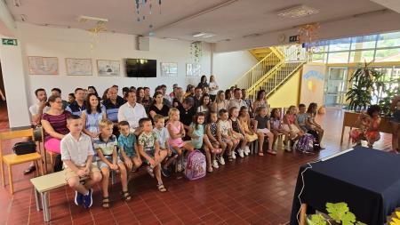 Sprejem prvošolcev v Dutovljah; Vir: Občina Sežana